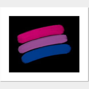 Bi Pride Paint Strokes Posters and Art